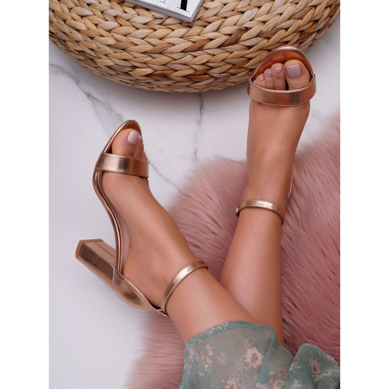 SEA Sandalias clásicas de mujer en el talón Champagne Fiji rosado 1