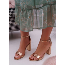SEA Sandalias clásicas de mujer en el talón Champagne Fiji rosado 4