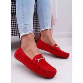SEA Mocasines Mujer Ante Rojo Sonnero 1