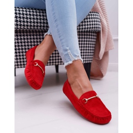 SEA Mocasines Mujer Ante Rojo Sonnero 2