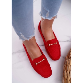 SEA Mocasines Mujer Ante Rojo Sonnero 4