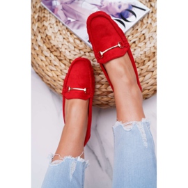 SEA Mocasines Mujer Ante Rojo Sonnero 5