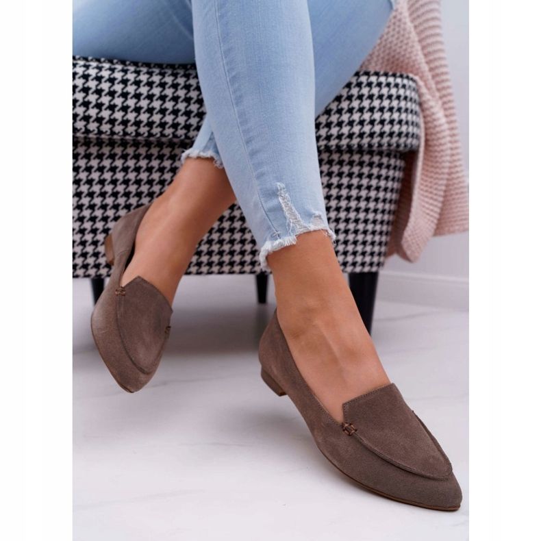 Nicole Mocasines Mujer Mocasines Piel Ante Cappuccino Homny beige 2