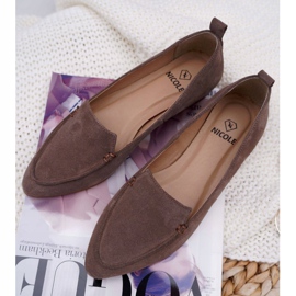 Nicole Mocasines Mujer Mocasines Piel Ante Cappuccino Homny beige 6