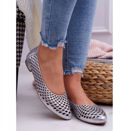 Exquisite Bailarinas Mujer Plata Cuero Exquisito 1107/1 gris 4