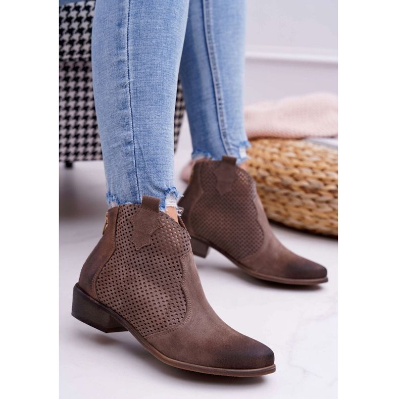Botas de Mujer Beige Velour Exquisite 1166 1
