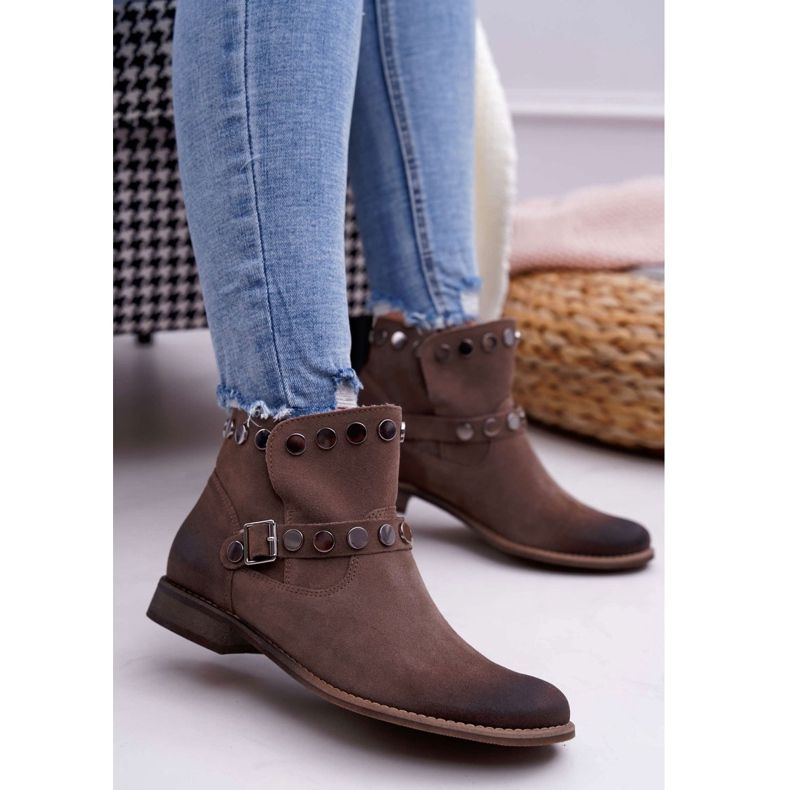 Botas de Mujer Beige Velour Exquisite 1172 1
