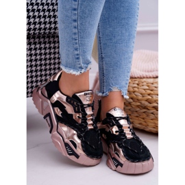 Zapatos deportivos para mujer Big Star de Daniel Lopez en negro y dorado FF274A528 amarillo 3