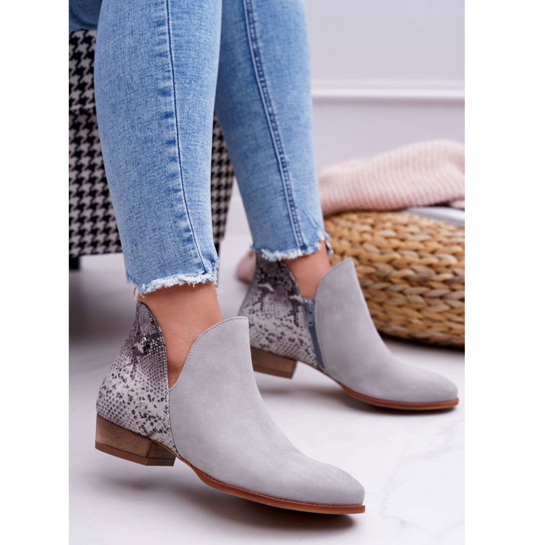 Botas Planas Mujer Maciejka Leather Grey 04091-03 / 00-5 gris 1 Botas Planas Mujer Maciejka Leather Grey 04091-03 / 00-5 gris 1