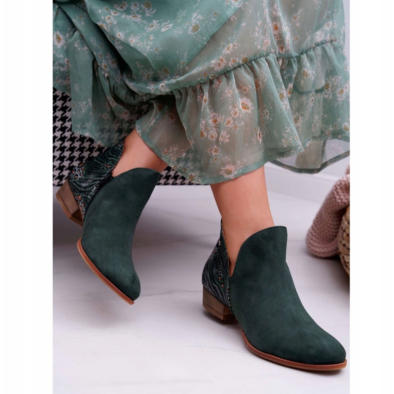 Botas Planas Mujer Maciejka Spring Leather Verde 04091-19 2