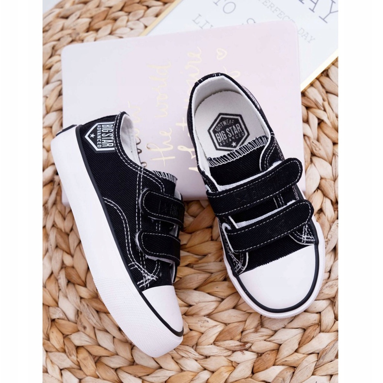 Zapatos Infantiles Zapatillas Big Star Con Velcro Negro FF374062 1