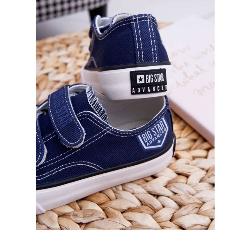 Zapatillas Infantiles Big Star Con Velcro Azul Marino FF374064 2