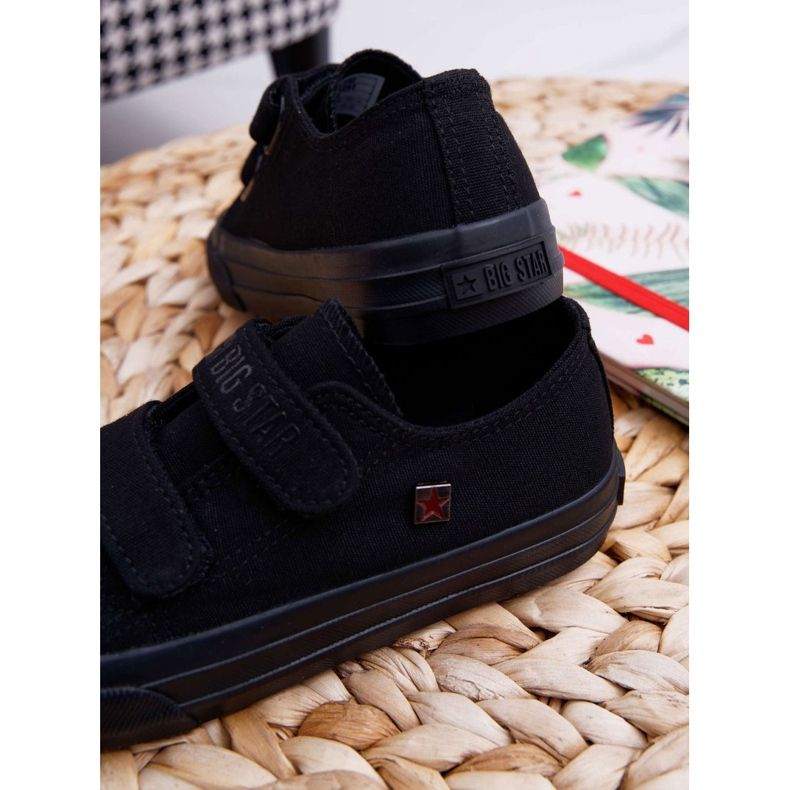 Zapatos Infantiles Zapatillas Big Star Con Velcro Negro FF374095 1