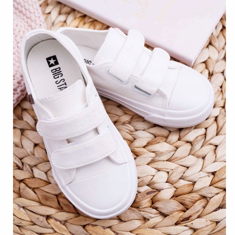 Zapatillas Infantiles Niños Big Star Con Velcro Blanco FF374096 2