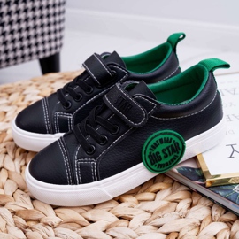 Zapatos Infantiles Zapatillas Big Star Con Velcro Negro FF374087 1