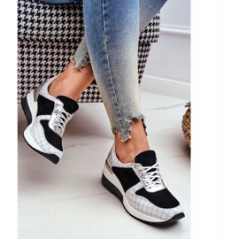 Zapatillas Deportivas Mujer Piel Zapatillas Nicole 2468 Besty blanco negro 2