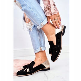 Mocasines de cuero Brogues Maciejka para mujer Negro 04484-01 / 00-5 3