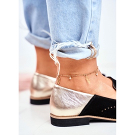 Mocasines de cuero Brogues Maciejka para mujer Negro 04484-01 / 00-5 5