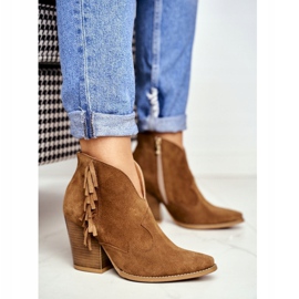 Botas Mujer Piel en Tacón Laura Messi Camel 2133 marrón 1