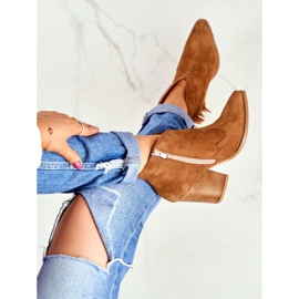 Botas Mujer Piel en Tacón Laura Messi Camel 2133 marrón 4