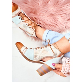 Botas De Mujer Con Tacón De Cuero Maciejka Primavera 03938-04 beige multicolor verde 1