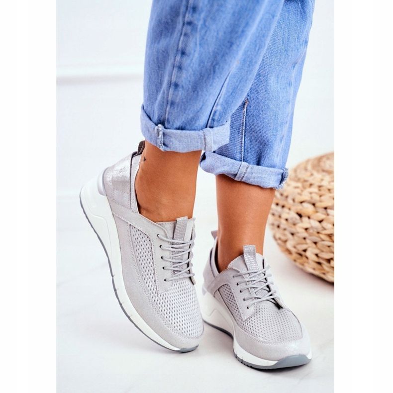 EVE Zapatillas Deportivas Mujer Piel Plata Love Me gris 1