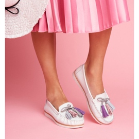 EVE Mocasines Mujer Piel Blanco Bebbo 4