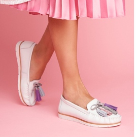 EVE Mocasines Mujer Piel Blanco Bebbo 5