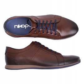 Zapatos Brogues Hombre Casual Nikopol Cuero Marrón 1730 6