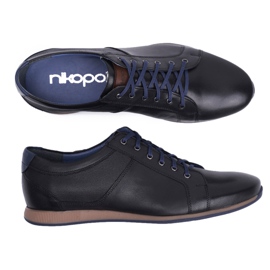 Zapatos Brogues Hombre Casual Nikopol Cuero Negro 1730 6