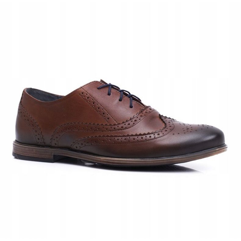 Zapatos Brogues Hombre Casual Nikopol Cuero Marrón 1733 1