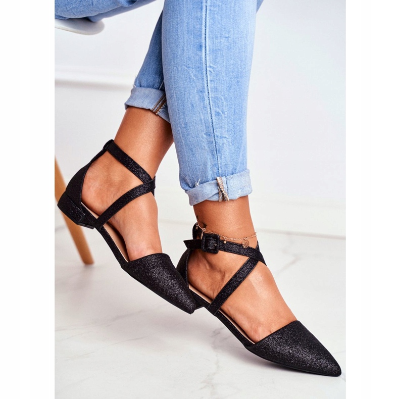 PS1 Bailarinas con purpurina para mujer en Spitz Black Vontare negro 2 PS1 Bailarinas con purpurina para mujer en Spitz Black Vontare negro 2