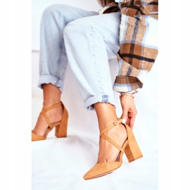 PS1 Zapatos de tacón para mujer en Spitz Camel Traffic marrón 2 PS1 Zapatos de tacón para mujer en Spitz Camel Traffic marrón 2