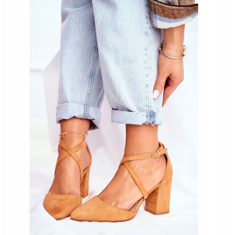 PS1 Zapatos de tacón para mujer en Spitz Camel Traffic marrón 1 PS1 Zapatos de tacón para mujer en Spitz Camel Traffic marrón 1