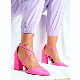 PS1 Zapatos de tacón para mujer en rosa neón tráfico Spitz rosado 1