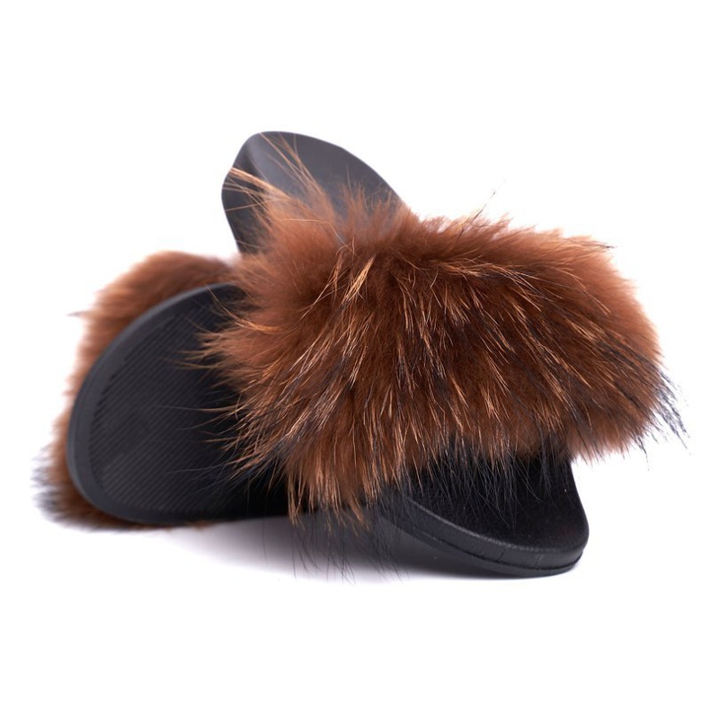 Pantuflas de Mujer con Piel Natural Marrón Naturis 1