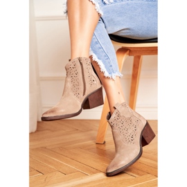 S.Barski Botas Mujer Piel Beige Barski 12622-21 3