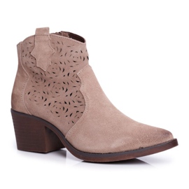 S.Barski Botas Mujer Piel Beige Barski 12622-21 4