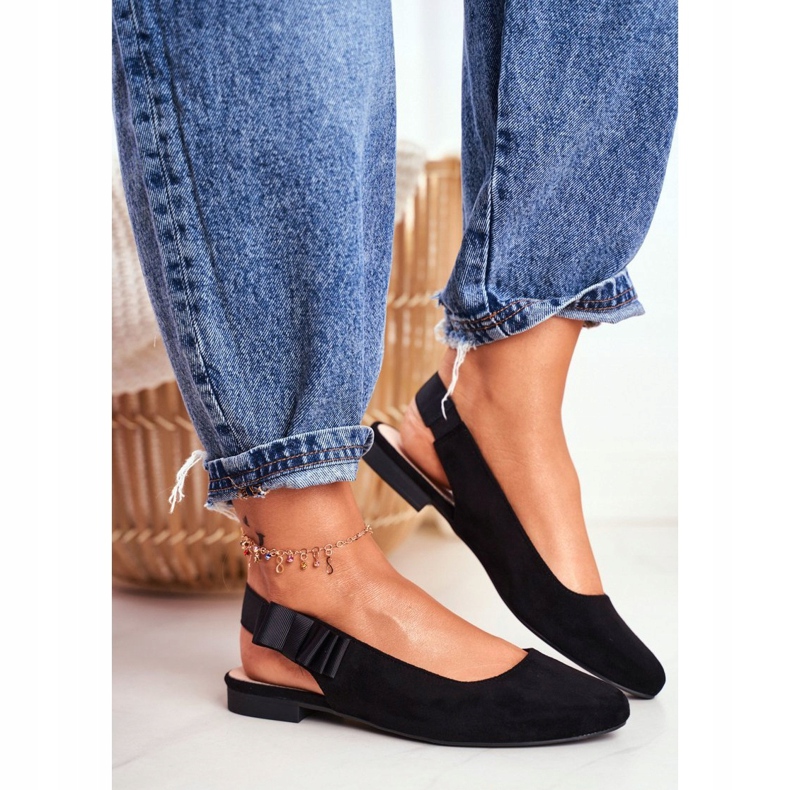 Bailarinas Mujer Suede Sergio Leone BL615 Black Lilon negro 1