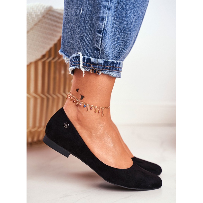Bailarinas Mujer Suede Sergio Leone BL611 Black Nemsis negro 1
