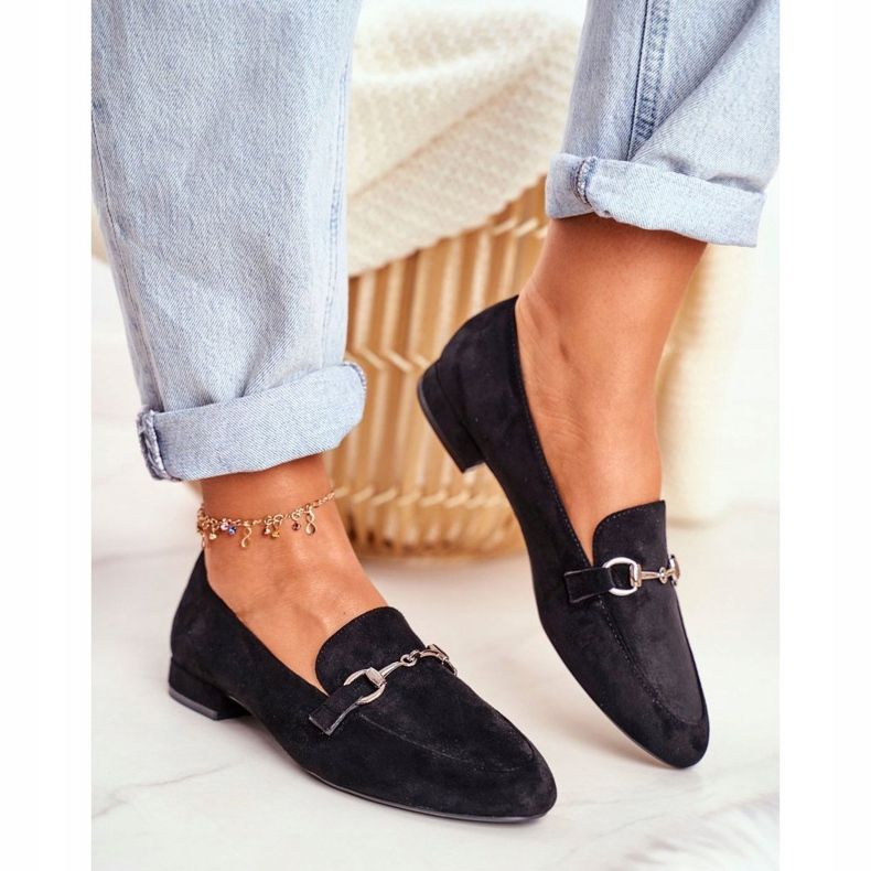 Mocasines Mujer Ante Sergio Leone MK733 Negro Febbi 1