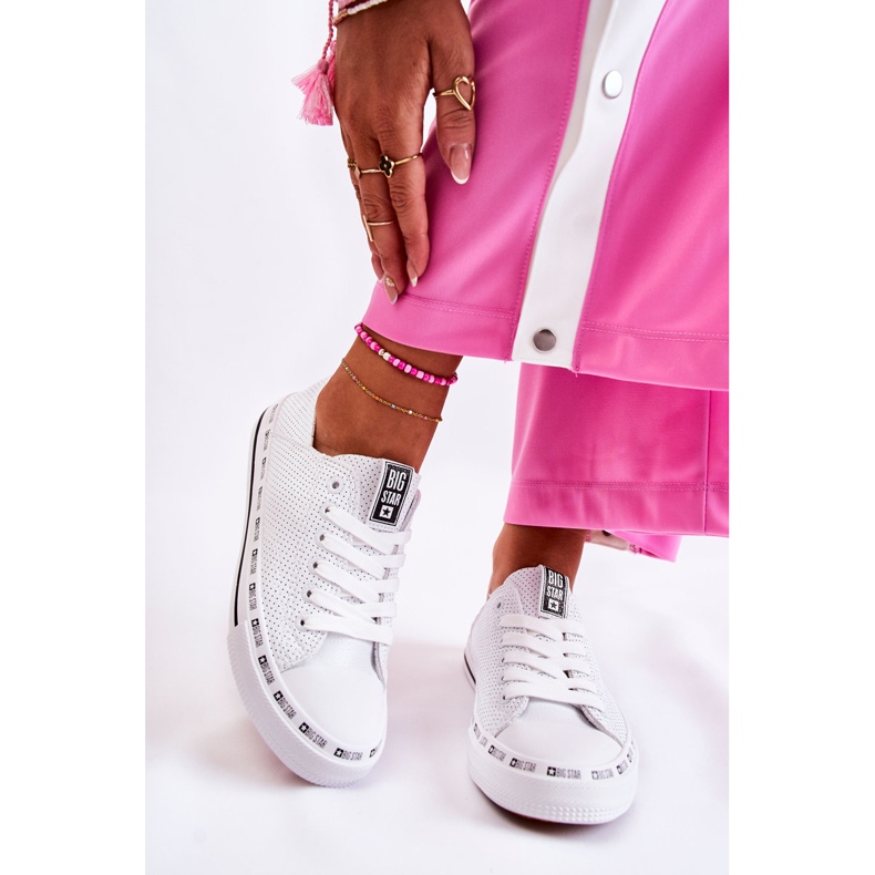 Zapatillas de mujer Big Star Openwork White FF274024 blanco 1