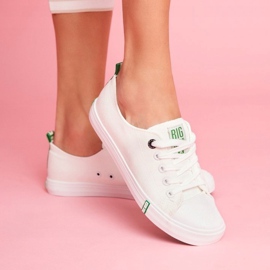 Zapatillas de mujer Big Star verde y blanco FF274088 4