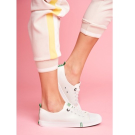 Zapatillas de mujer Big Star verde y blanco FF274088 5
