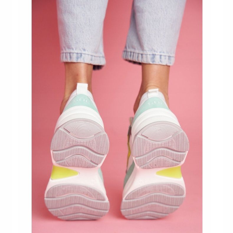 Zapatos Deportivos Mujer en Piel GOE Mint White FF2N3011 blanco verde 1 Zapatos Deportivos Mujer en Piel GOE Mint White FF2N3011 blanco verde 1
