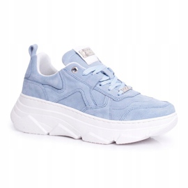 Zapatos Deportivos Mujer Piel GOE Azul FF2N3013 6