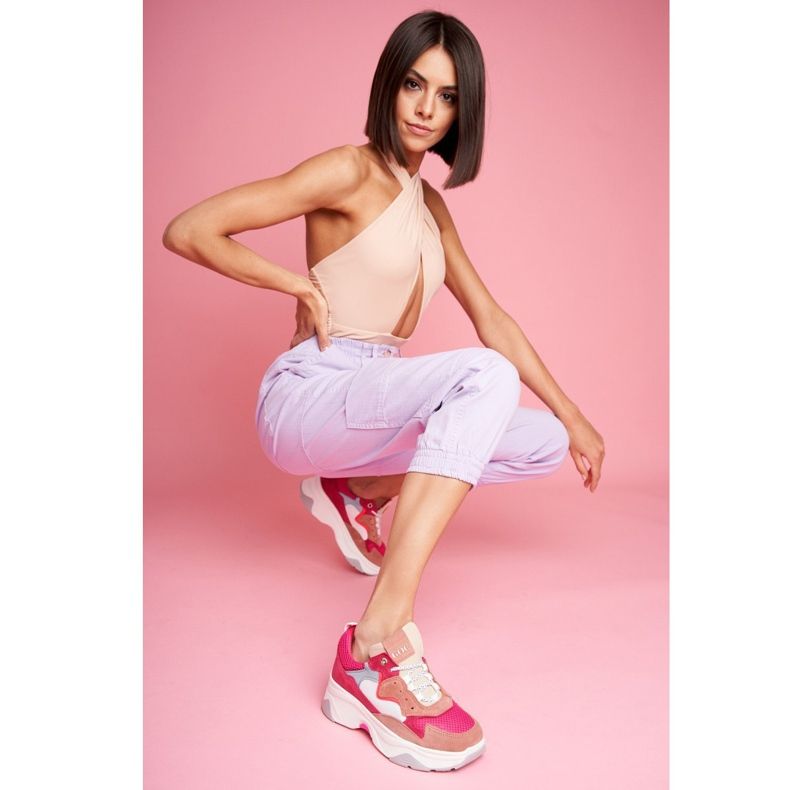 Zapatos Deportivos Mujer Piel GOE Rosa FF2N3010 blanco rosado 1