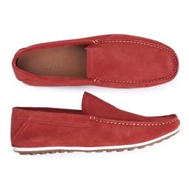 Mocasines de Hombre GOE Red Nubuck FF1N3055 rojo 4