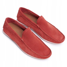 Mocasines de Hombre GOE Red Nubuck FF1N3055 rojo 5