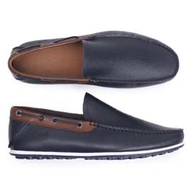 Mocasines Hombre GOE Piel Azul Marino FF1N3051 4